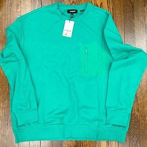 Desigual Superstylish Green Sweatshirt-XXL.New with tags!-BlackFridaySale